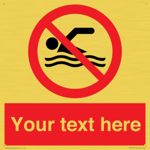 Custom prohibition no swimming